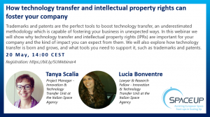 Flyer SpaceUp: How technology transfer and intellectual property rights can foster your company