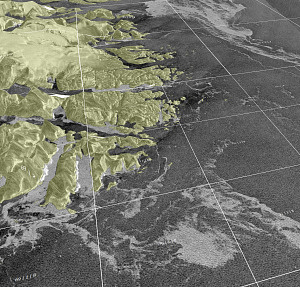 Satellitenbild der Polarregion
