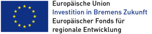 Logo: Europäische Union, Investition in Bremens Zukunft, Europäischer Fonds für regionale Entwicklung