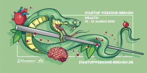 Abbildung einer Äskulapnatter; Startup Weekend Bremen Health 19. - 21. März 2021