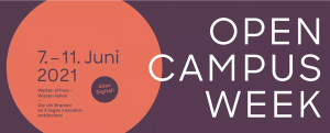 Flyer: Open Campus Week 7.-11. Juni 2021