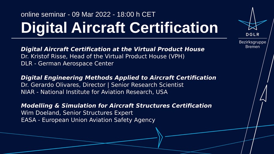DGLR Online Seminar: Digital Aircraft Certification