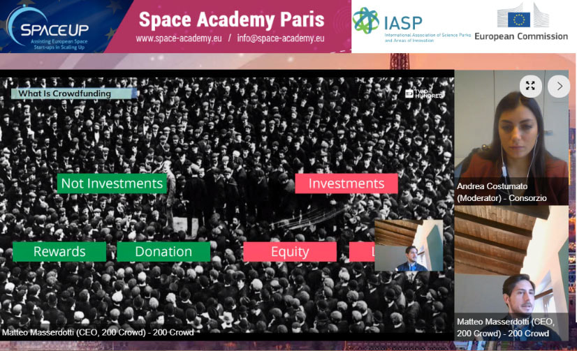Screenshot eines Videocalls zwischen Teilnehmern der Space Academy