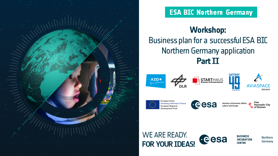 Workshop: Business plan for a successful ESA BIC Northern Germany application – Part II