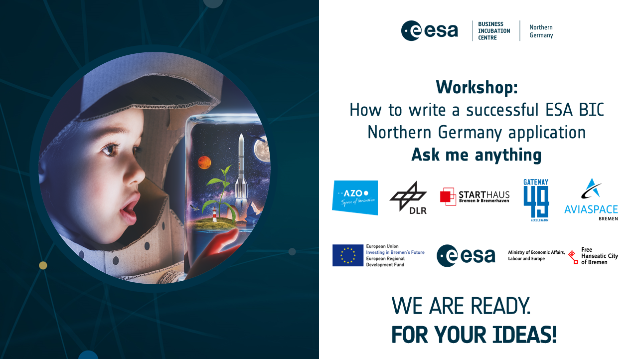 Workshop: How to write a successful ESA BIC Northern Germany application - Ask me anything