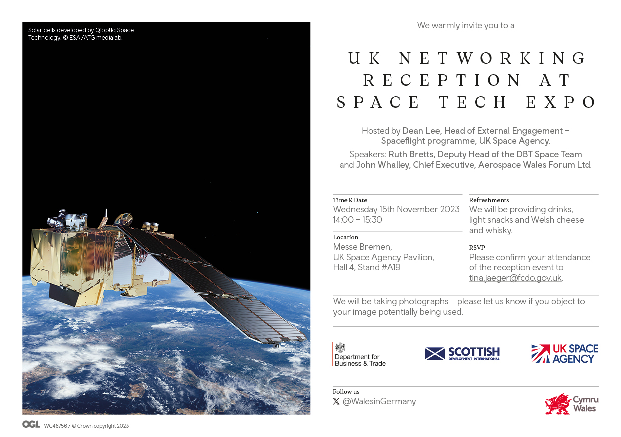 Space Tech Expo: UK Networking Reception & Whiskey Tasting on 15th Nov 23