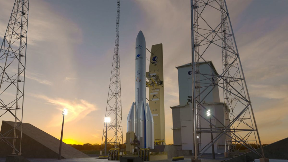 Ariane 6 auf Startrampe