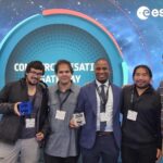 The Blue Orbit Space Systems team at ILA 2024 (left to right Dr. Abraham Vivas Borda, Félix Konefka, René Cartaya (CEO); Dr. Marco Cen, Ahymerd Riveras. (© Blue Orbit Space Systems)