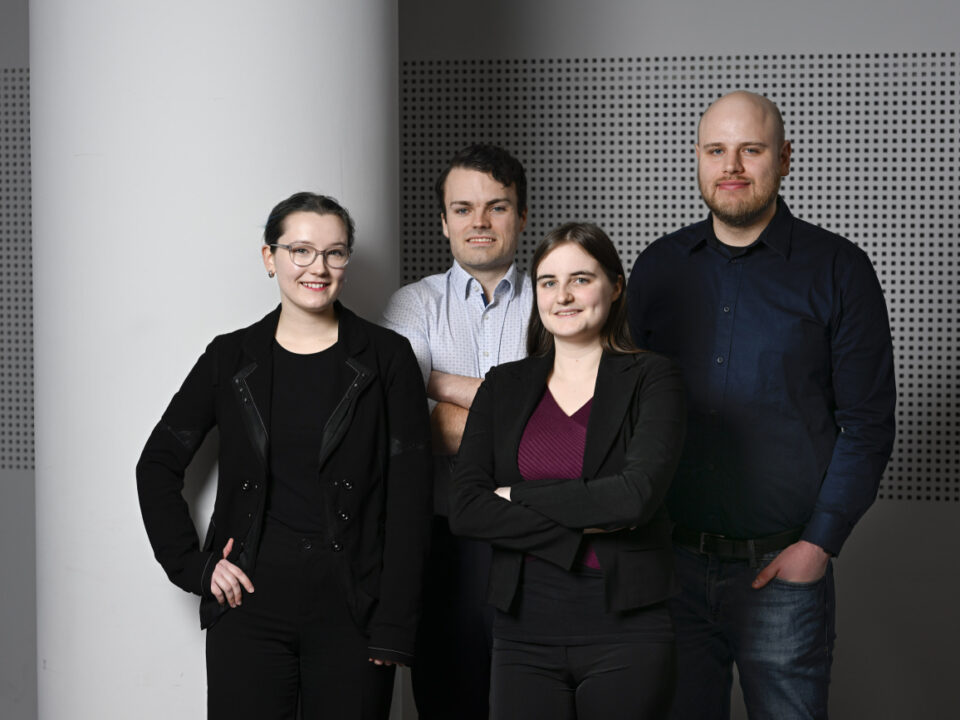 The Liontech Instruments Team fltr: Paula Schöner, Leonard Kugis, Roxane Kirschmann, Richard Czuberny © Andreas Rudolph 2025