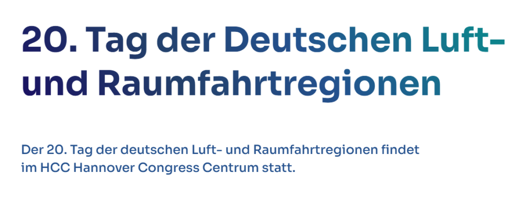20. Tag der Deutschen Luft- und Raumfahrtregionen
